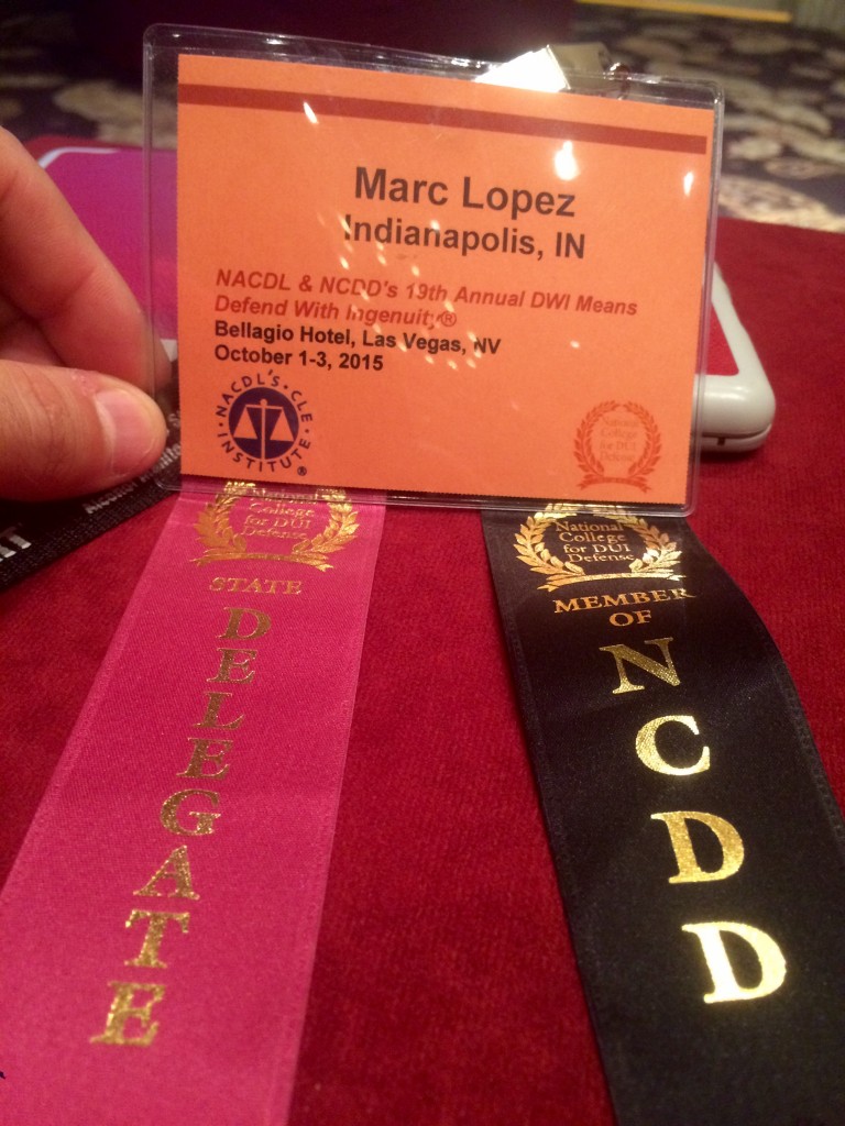 Attorney Marc Lopez is an Indiana State Delegate to the National College of DUI 